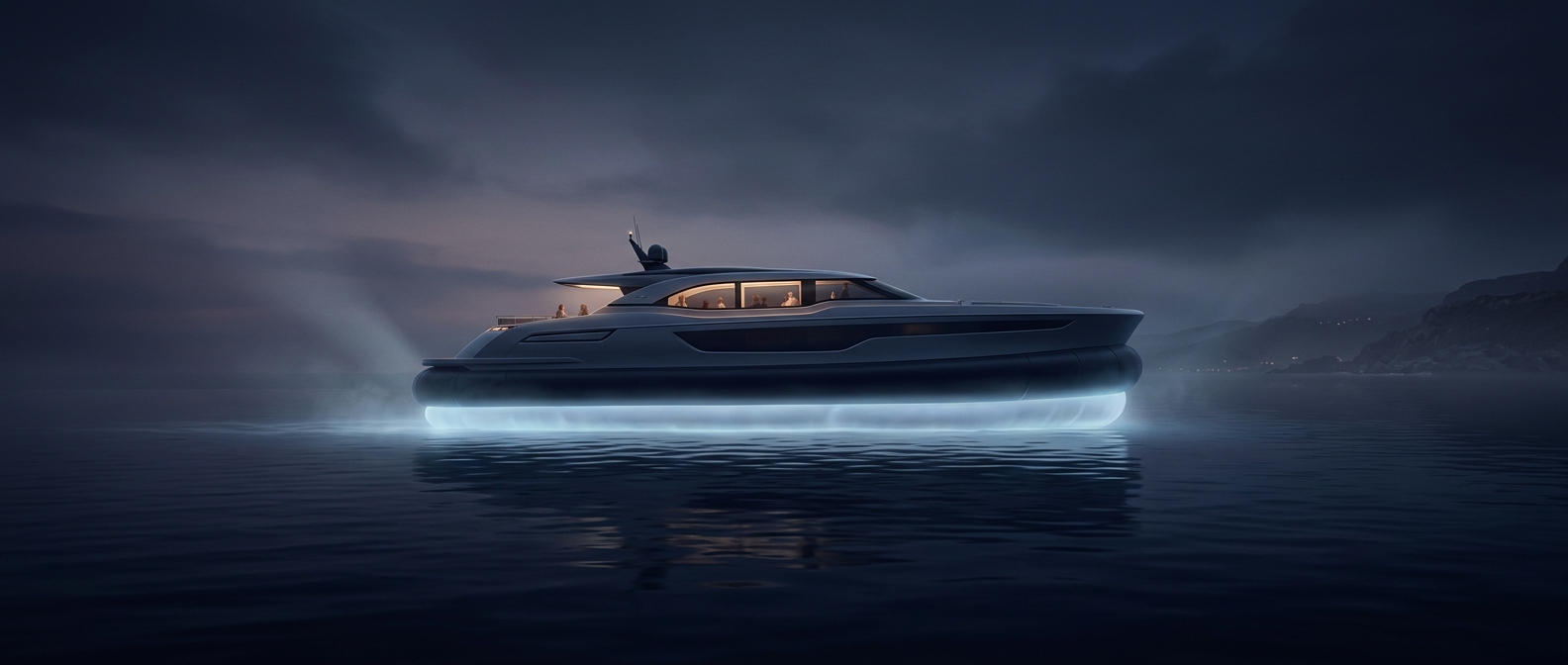 Some boats ride on a cushion of air