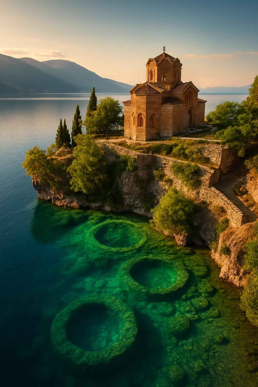 North Macedonia might not be your first pick, but Lake Ohrid could easily embarrass Switzerland with its glow.