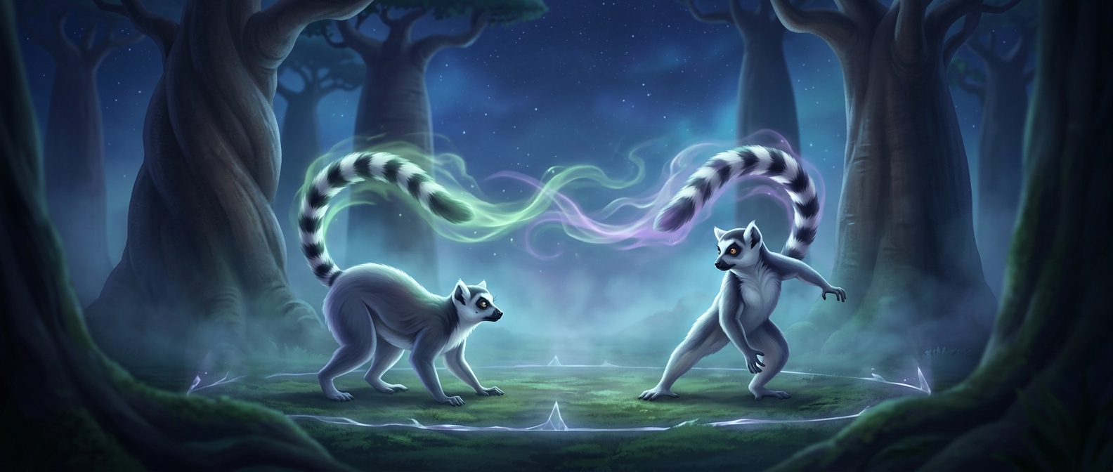 Lemurs wage scented-tail battles