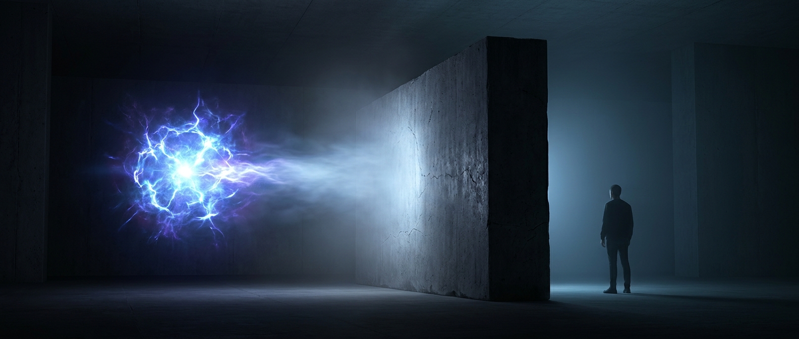 Penetrating gamma rays require thick concrete shields