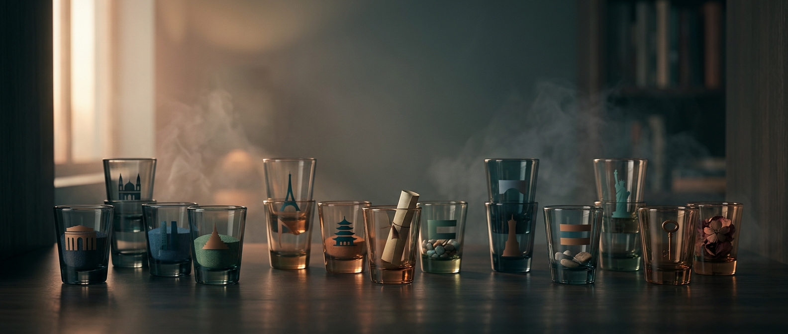 Souvenir shot glasses rarely hold actual alcohol