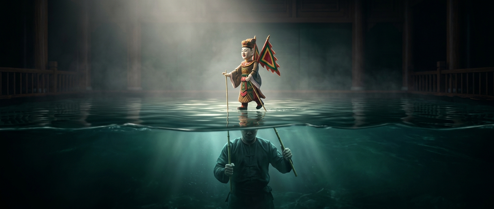 The puppeteers hidden underwater in Vietnam