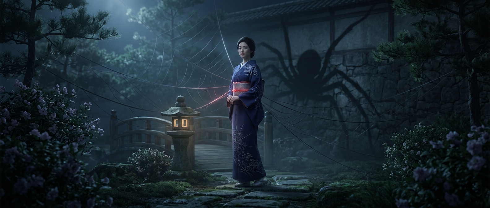 Japanese legends say a spider can become a beautiful musician after four centuries