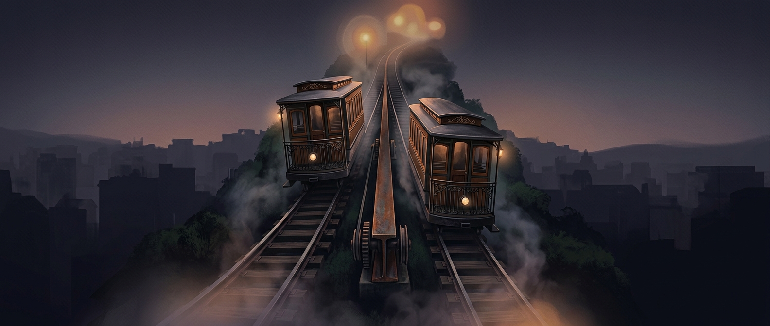 Why Angels Flight tracks briefly split in two