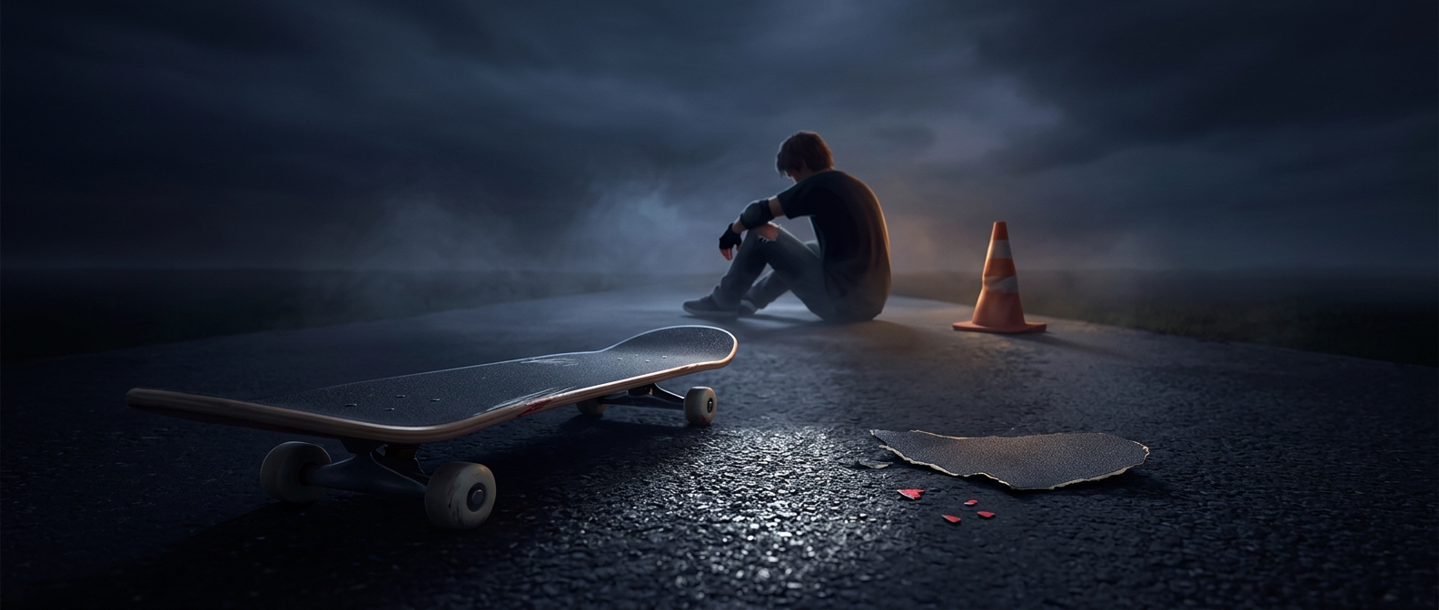 Skateboards offering a highly efficient method to immediately scrape your patella