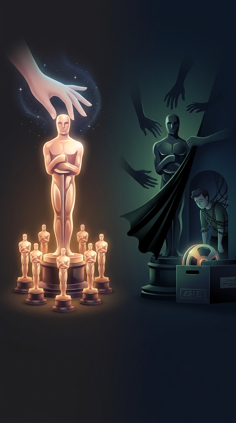 Academy Award organizers presented Walt Disney with one standard-sized Oscar statue alongside seven miniature statuettes in recognition of his groundbreaking animated feature…
