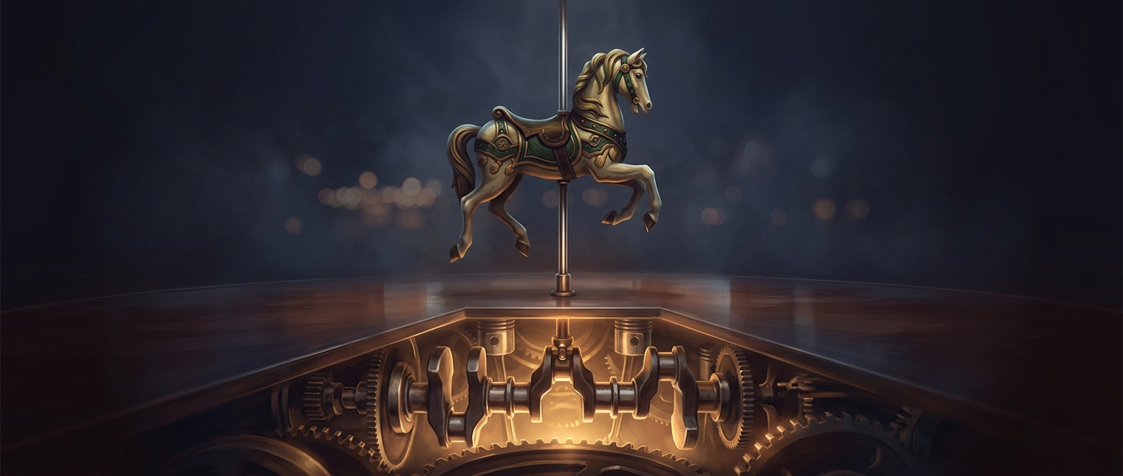 What really makes carousel horses gallop