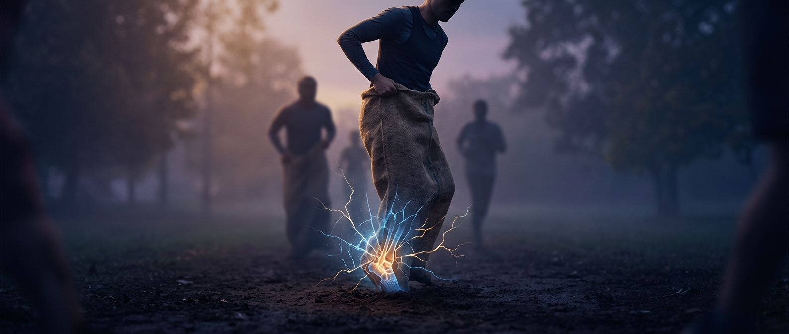 Potato sack races result in severe ankle sprains