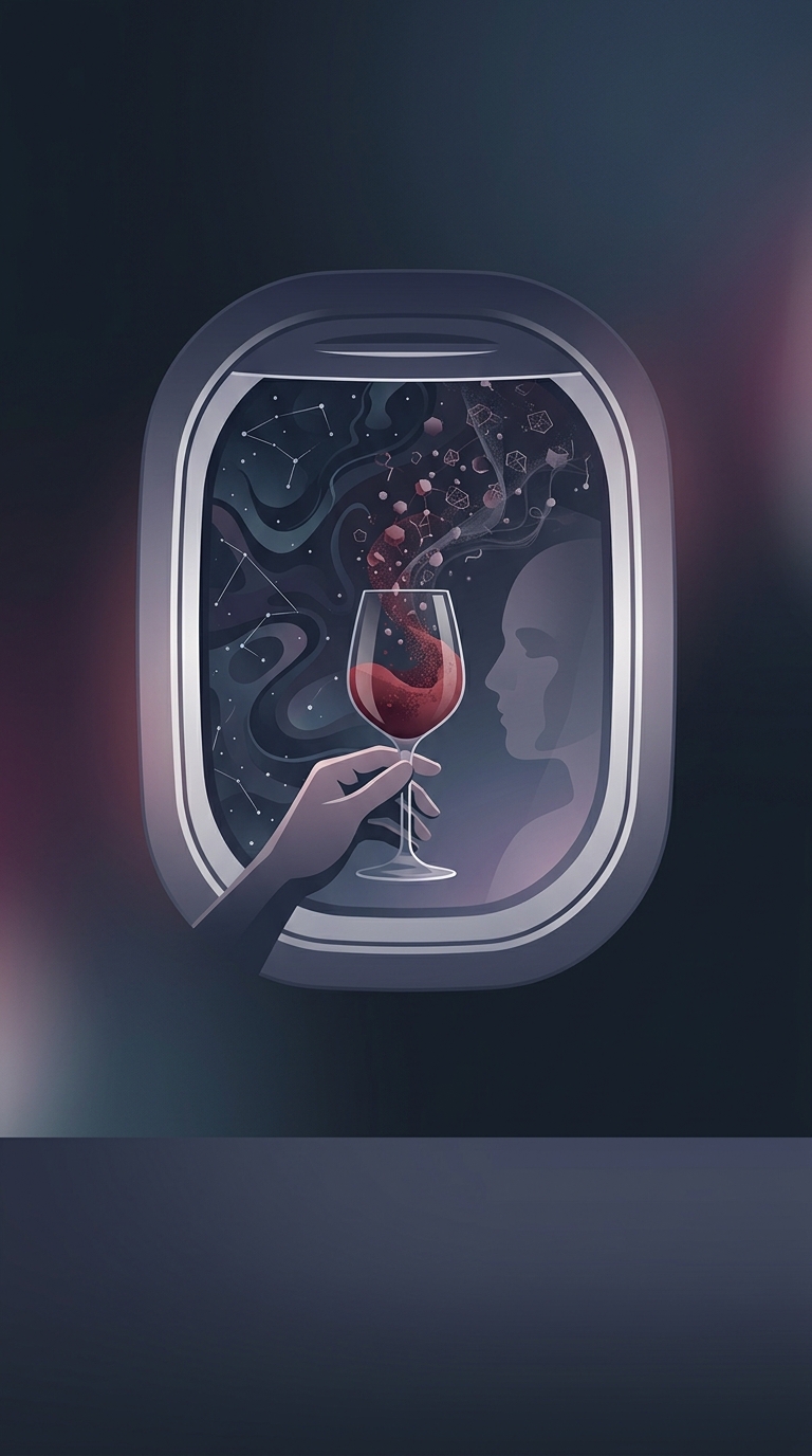 Why does having two glasses of wine on a flight suddenly feel like you drank an entire bottle back on land?