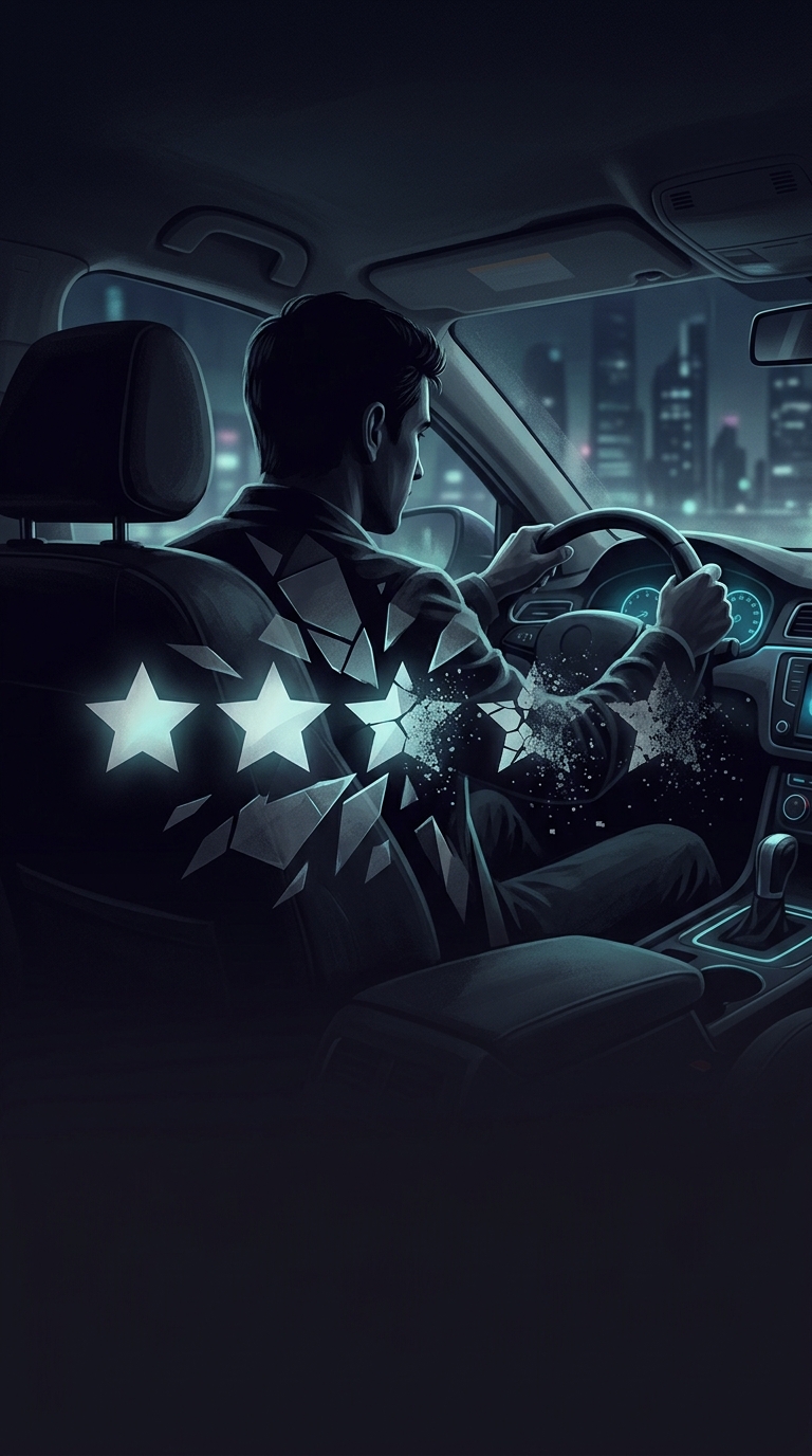 Why did ride-sharing apps create a strict 5-star rating system that deactivates drivers below a 4.6?
