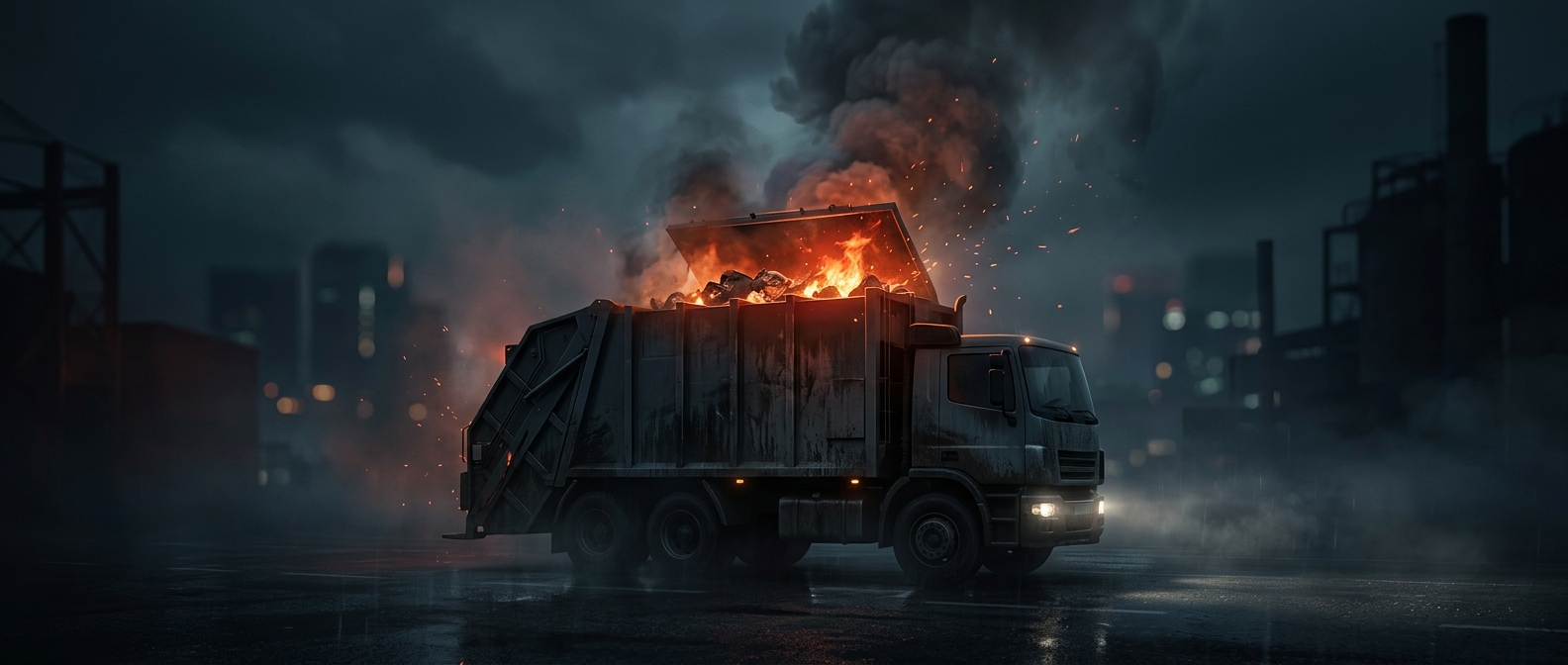Why a battery can set a garbage truck on fire