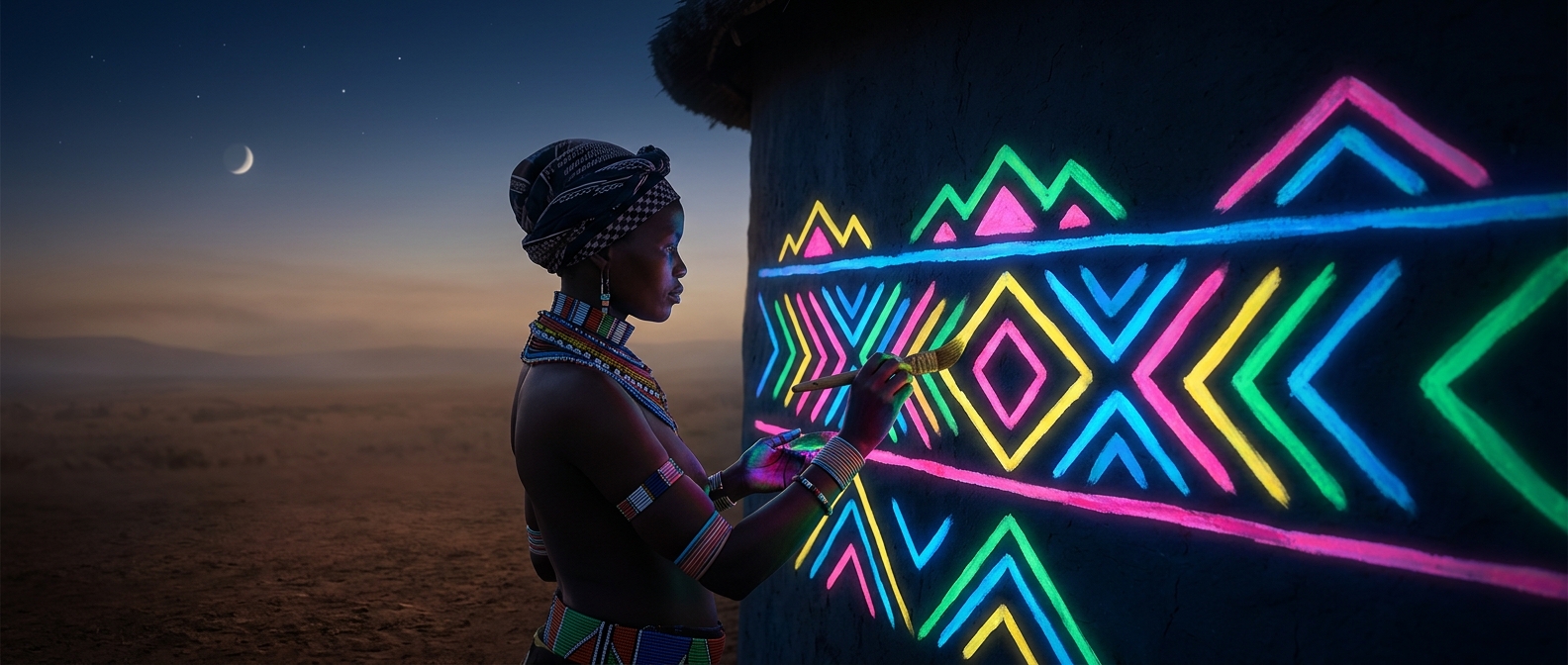 The women who paint South African homes by hand
