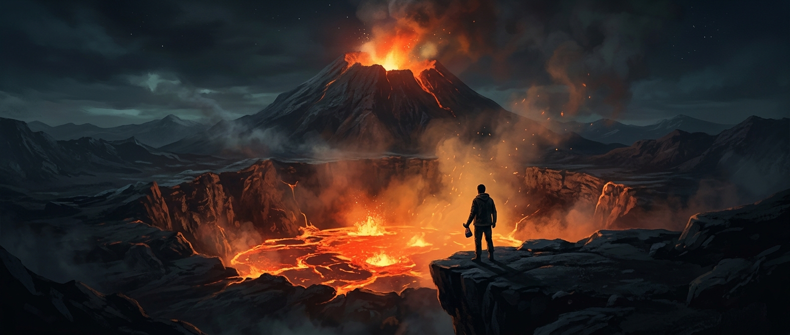 Why a bubbling volcano looks like a trash can