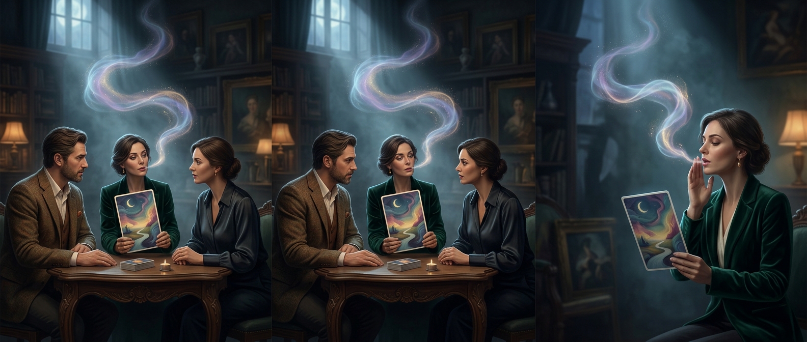 Dixit players must describe abstract art with vague clues