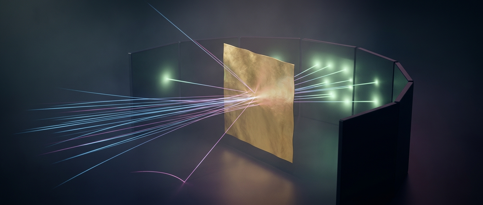 Rutherford found the atomic nucleus bombarding gold foil