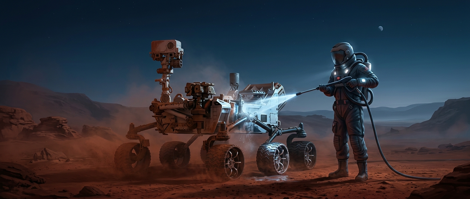 You can power-wash a Mars rover