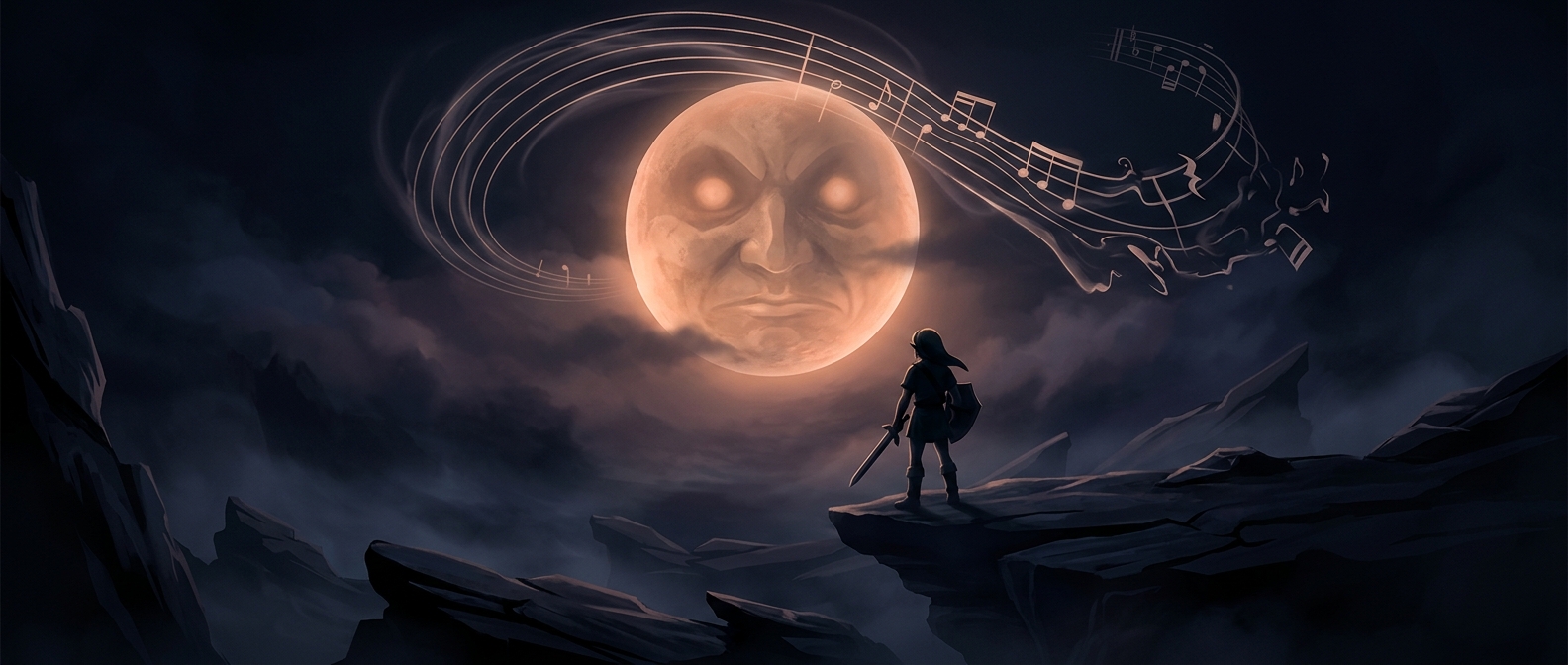 Majora's Mask plays its final-day music backward
