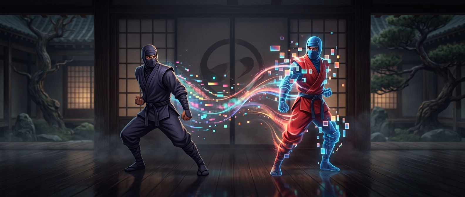 Одинаковые ниндзя в Street Fighter были просто перекрашенными моделями