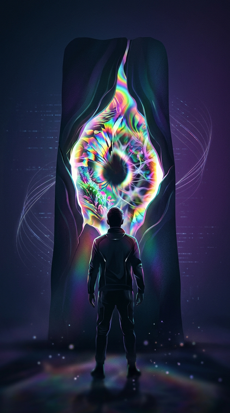 What genetic mutation allows a small percentage of humans to experience the physical world like a colorful acid trip?