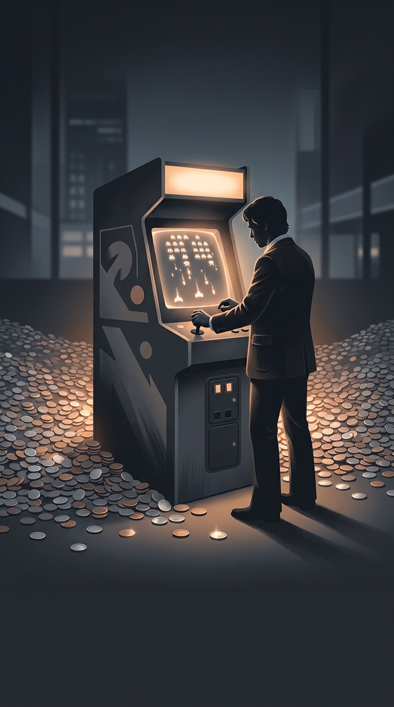 Space Invaders launched in Japanese arcades in 1978 and became such an immediate cultural obsession that it sparked a widespread urban legend claiming the game caused a nationwide shortage of 100-yen coins.
