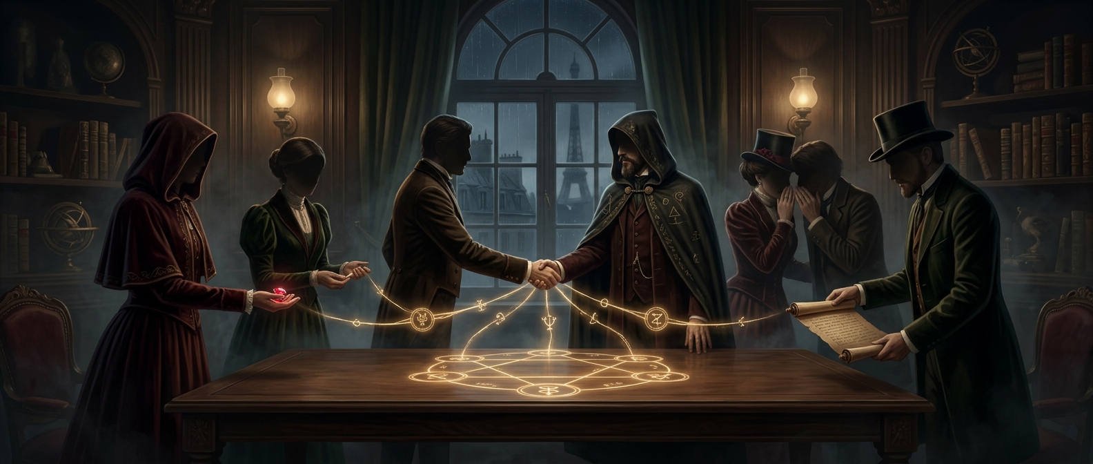 Papus formed a secret Parisian occult society that essentially functioned as a mystical networking frat