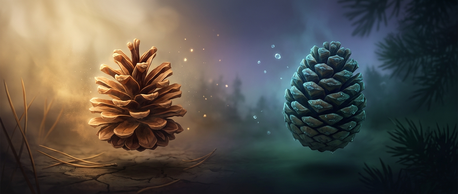Why pine cones open and close