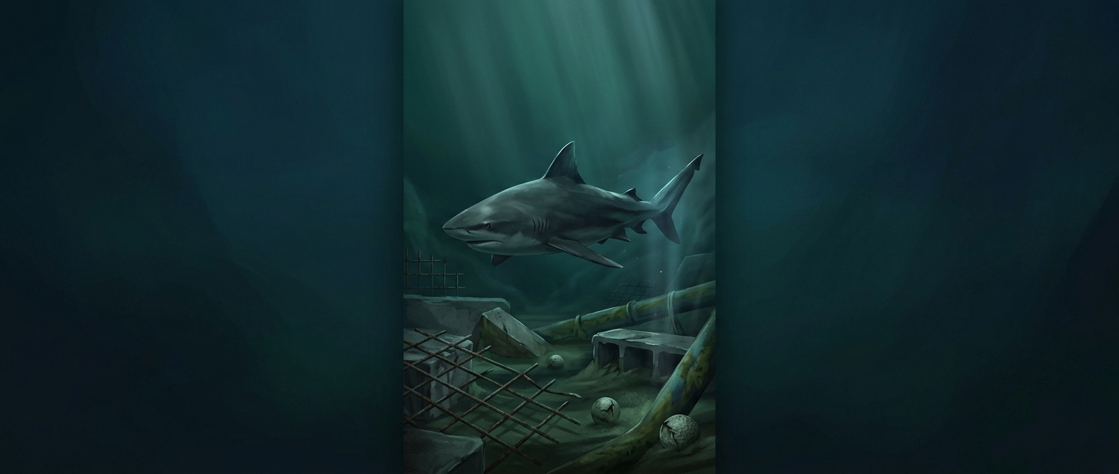 Bull sharks can turn up in golf-course ponds