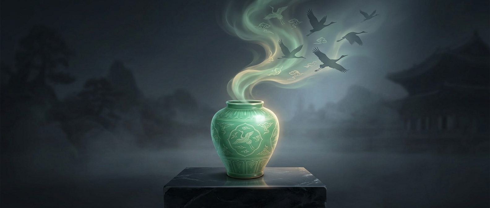 Korean Celadon pottery is highly famous for its jade glaze