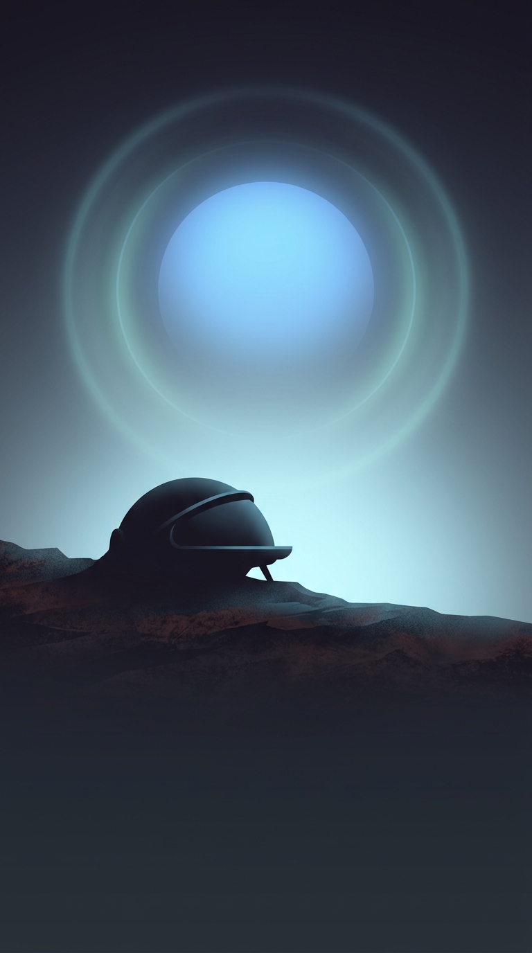 Martian sunsets glow with a distinct, eerie blue hue due to the fine dust particles permanently suspended in the planet's thin atmosphere.