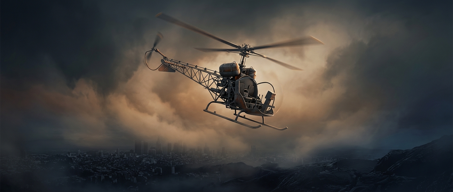 The first helicopters looked like flying death traps