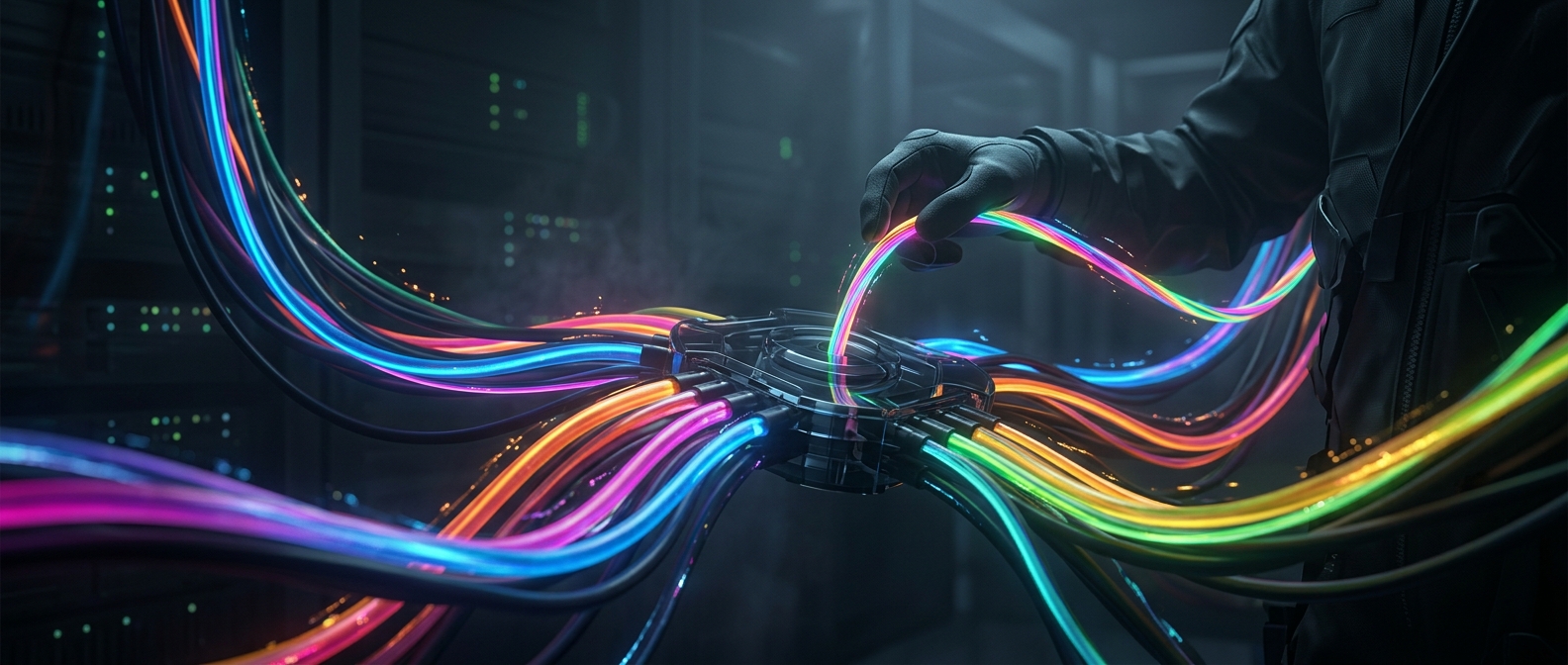 Coding network cables with bright hues