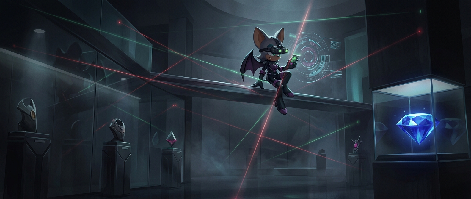 Rouge the Bat is an active government spy and thief