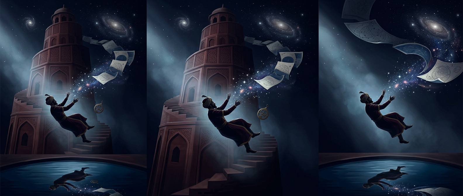 Humayun died after tripping on his observatory stairs