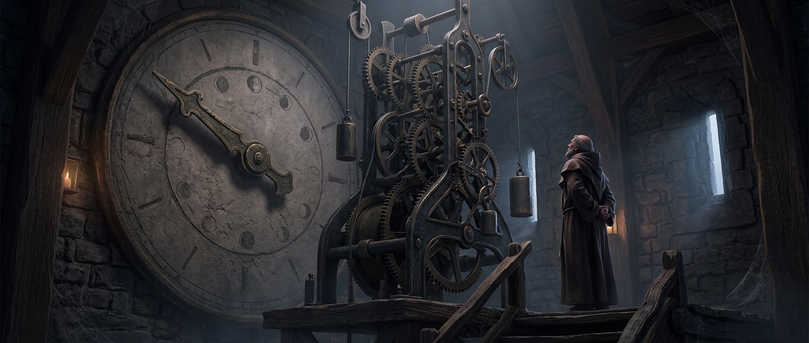 The first mechanical clocks had just one hand