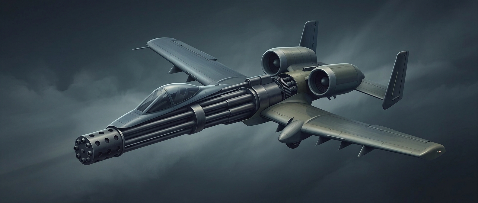 Самолёт A-10 построили вокруг огромной пушки