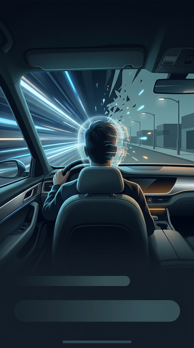 Why does driving 45 mph on a local road feel painfully slow right after exiting a massive highway?
