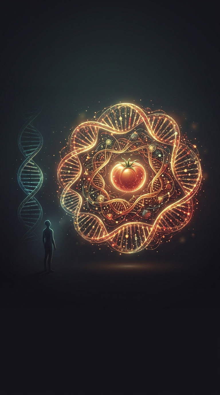 Botanical geneticists sequencing the genome of the domesticated tomato discovered that it possesses over thirty-one thousand genes, which is roughly ten thousand more than a human being.