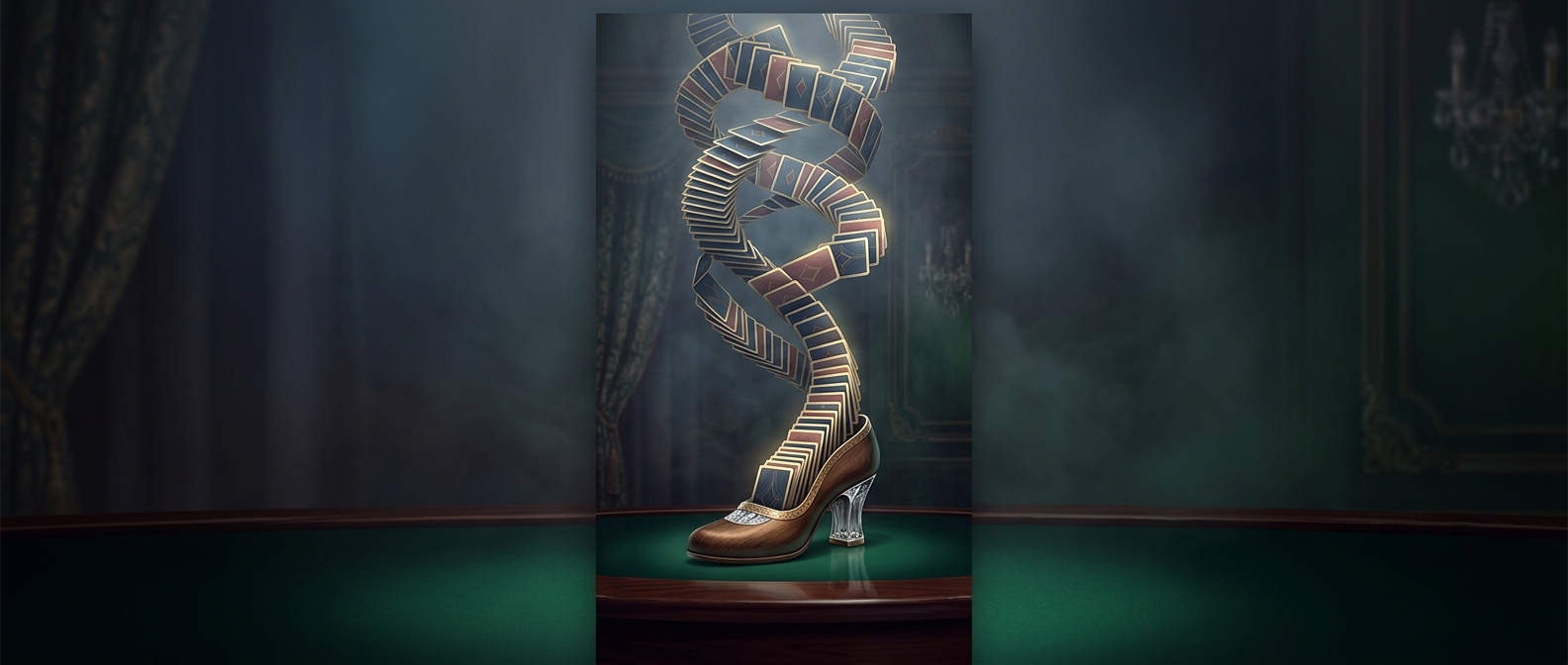 Baccarat shoes hold up to eight standard decks of cards