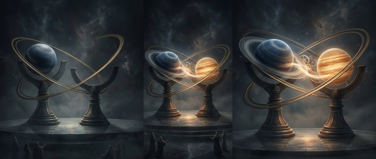 In astrology, mutual reception lets two planets swap their home bases