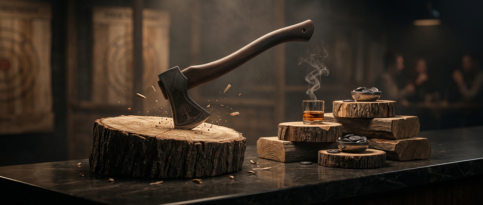 How axe-throwing bars turn scrap wood into nightlife