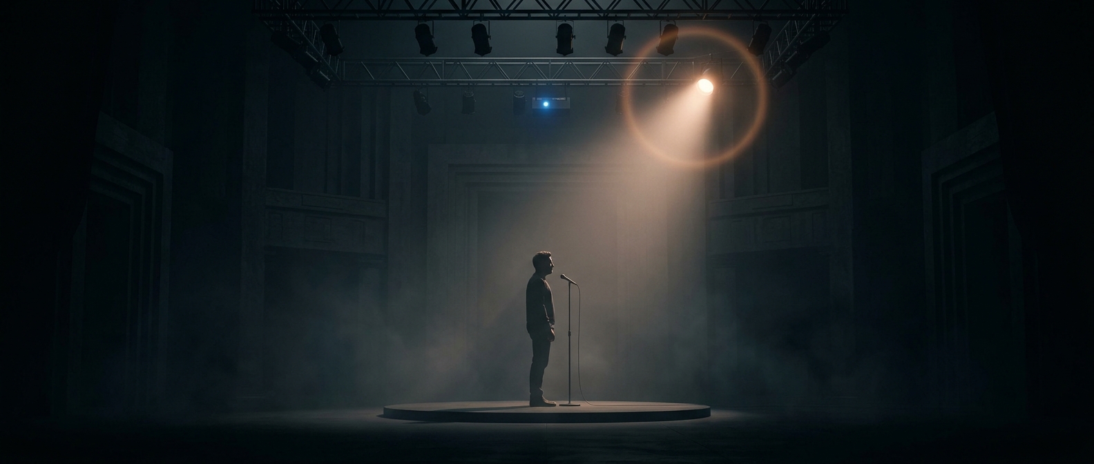The red light that tells comedians to stop