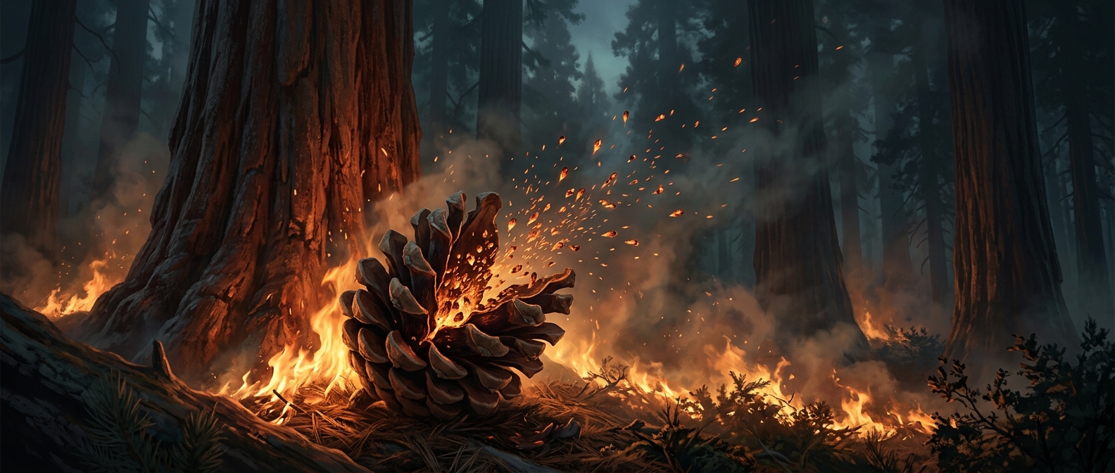 Giant sequoias need fire to open their cones