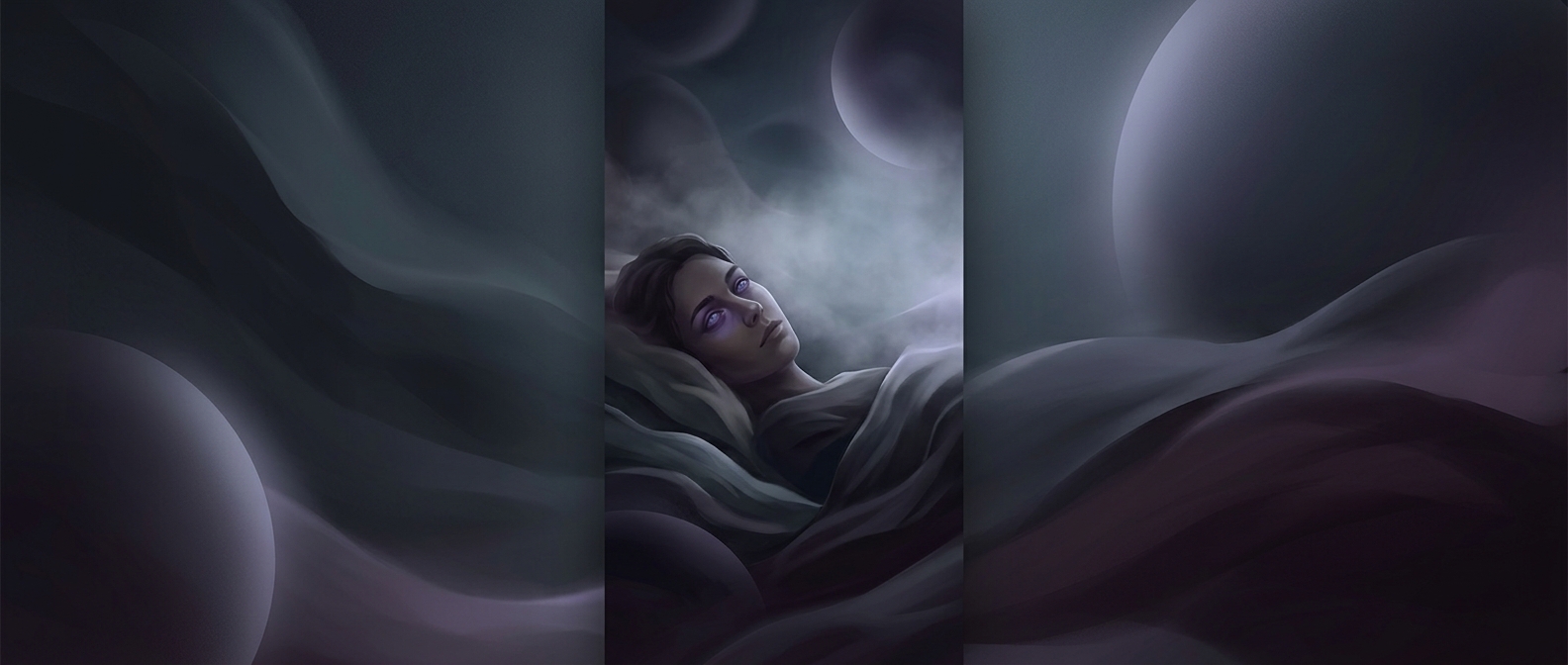 Sleeping completely soundly with your eyes wide open