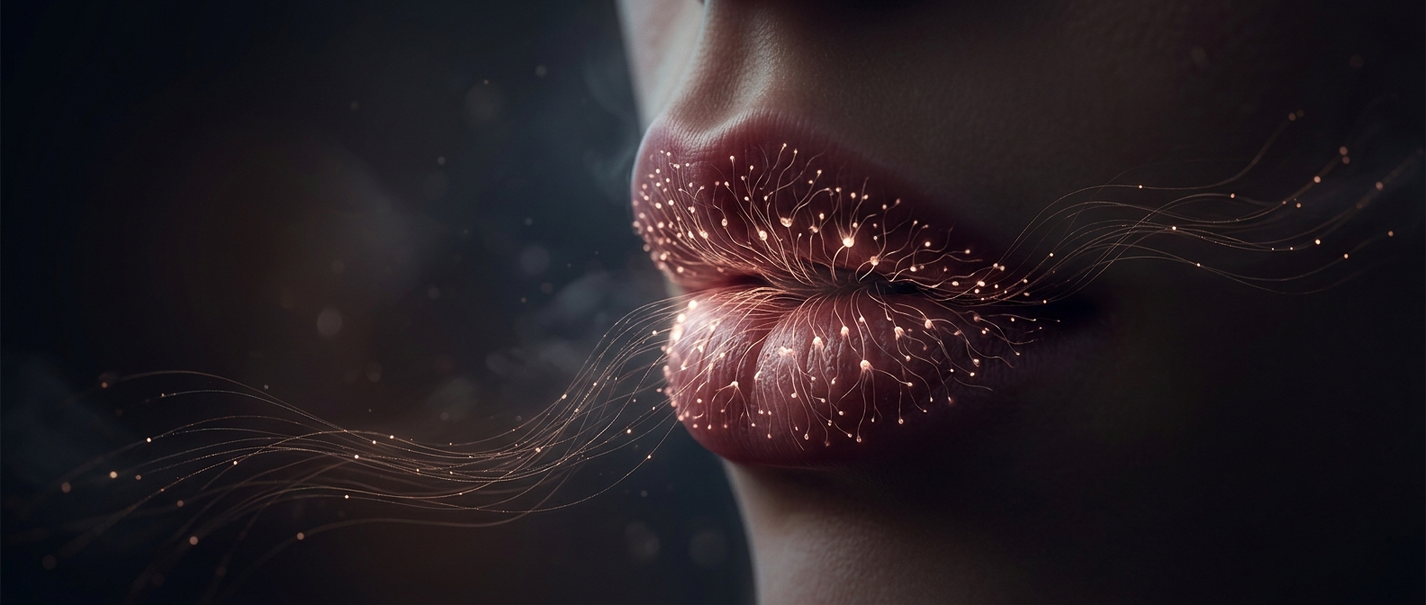 Tactile receptors cluster incredibly densely on human lips