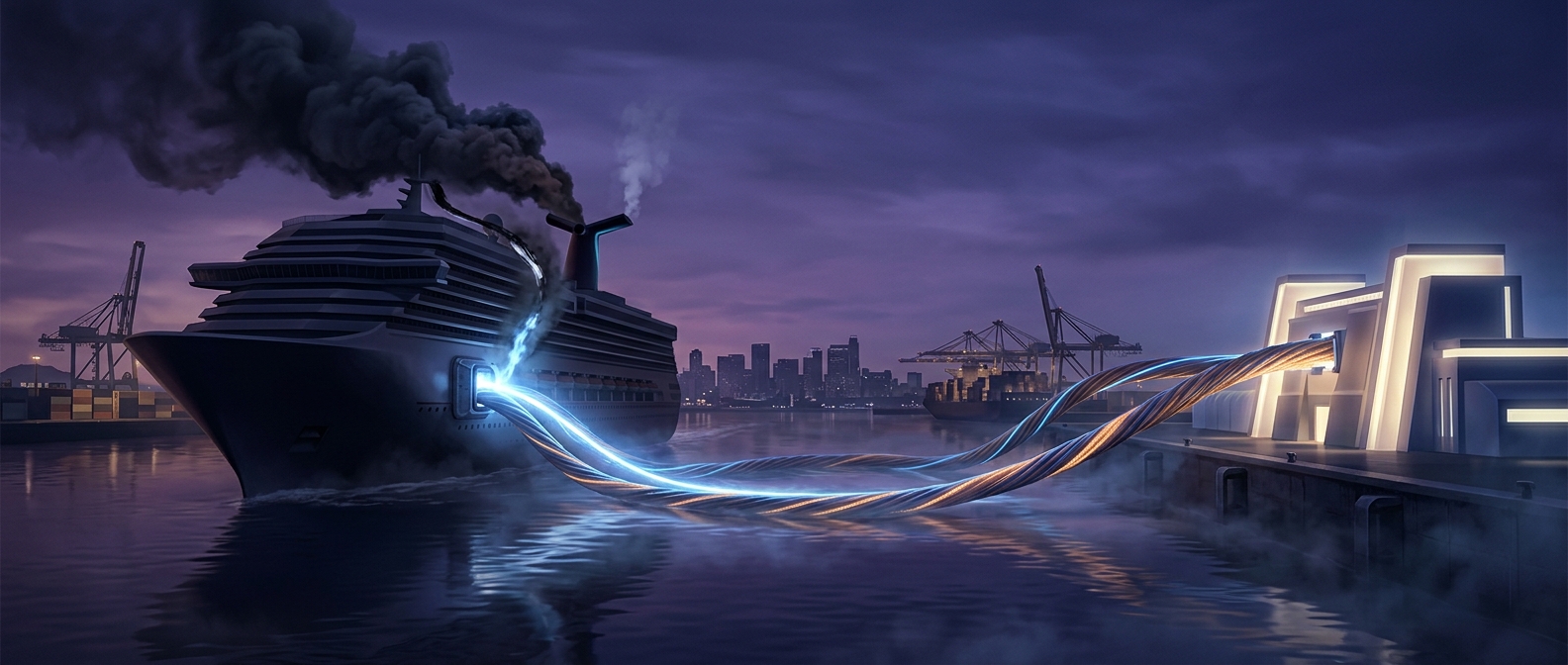 Why cruise ships plug into giant power cables