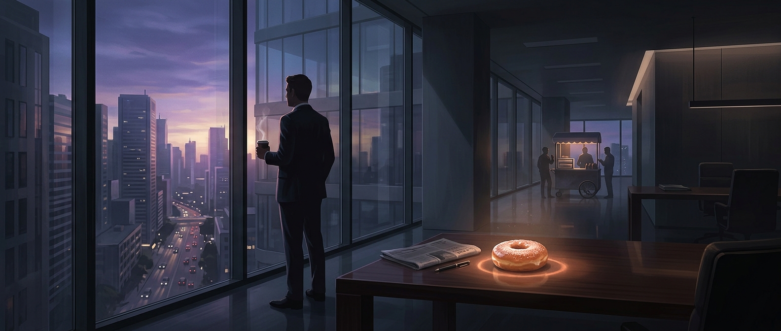 Donut breaks became a morning corporate staple