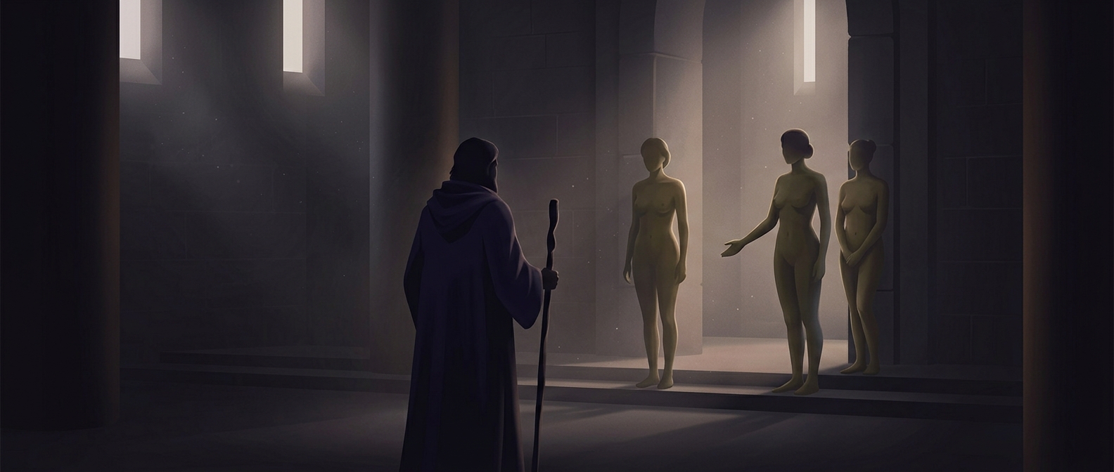 Greeted house guests completely stark naked