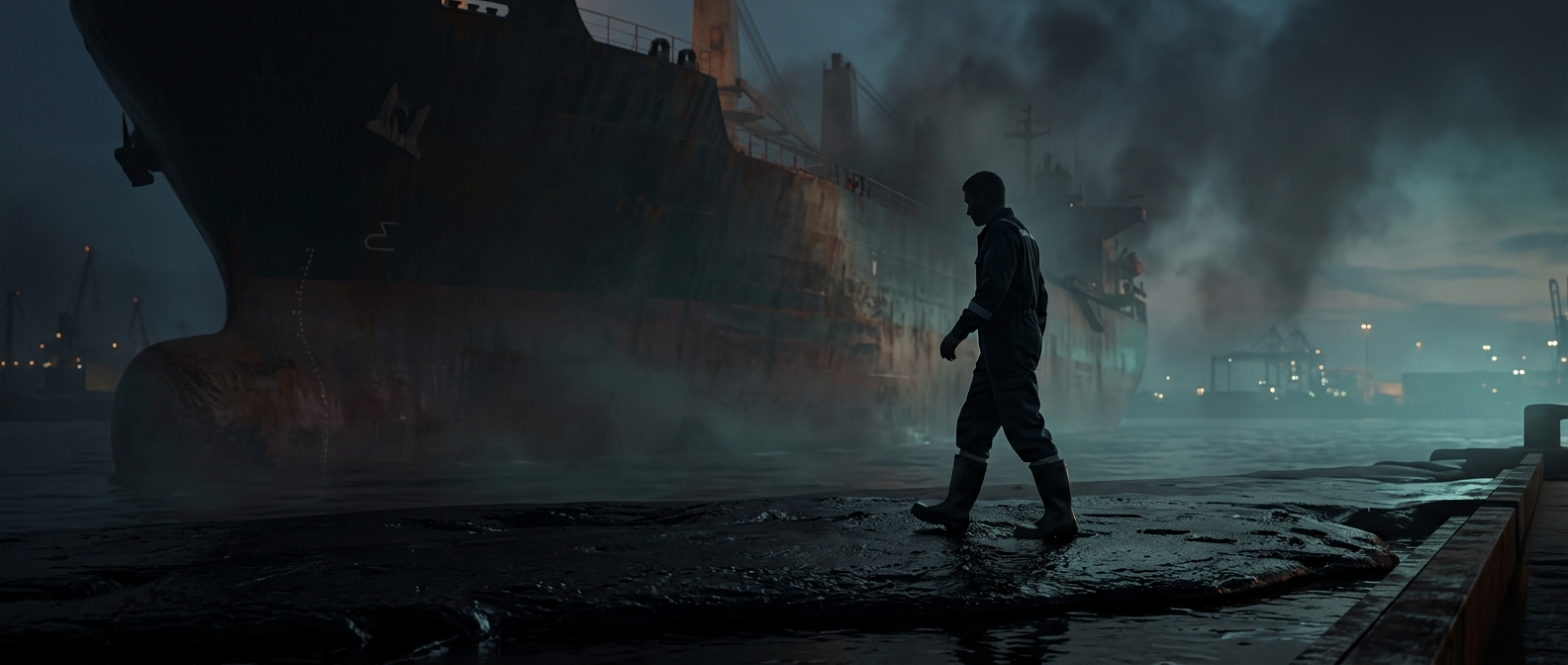The ship fuel that's almost solid at room temperature