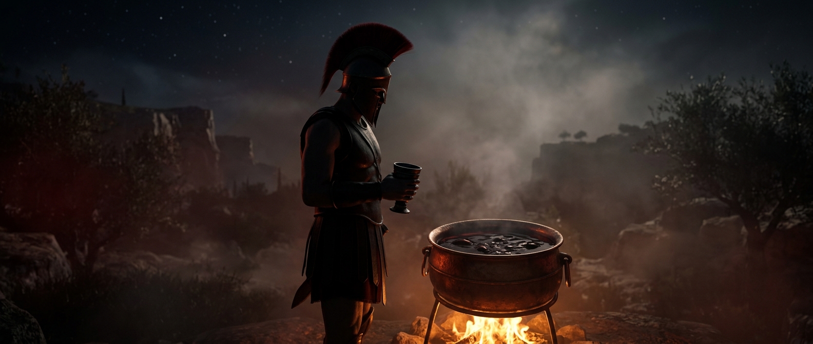 Spartan warriors drank blood soup