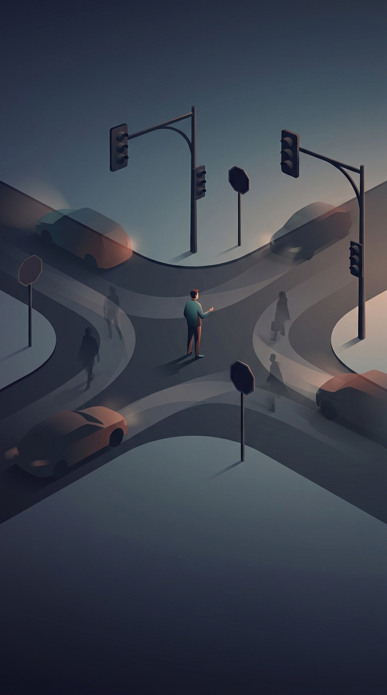 When urban planners remove all traffic lights, stop signs, and lane lines from an intersection, what happens?